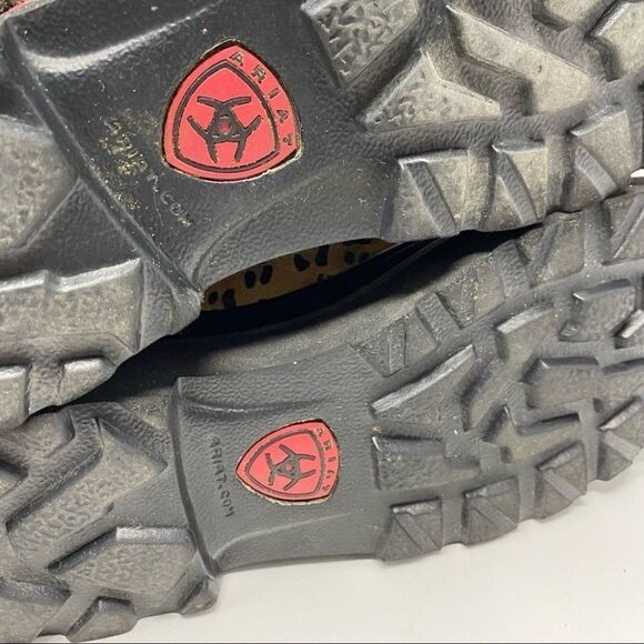 Ariat FatBaby Faux Fur Leopard Print Boots Size 6.5 B - Picture 8 of 10